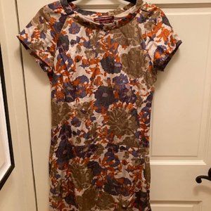 Comptoir des Cotonniers Retro Floral Silk Mini Dress